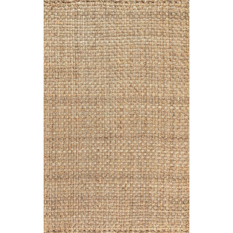 5'x8' Estera Hand Woven Boucle Chunky Jute Area Rug, Natural - JONATHAN Y