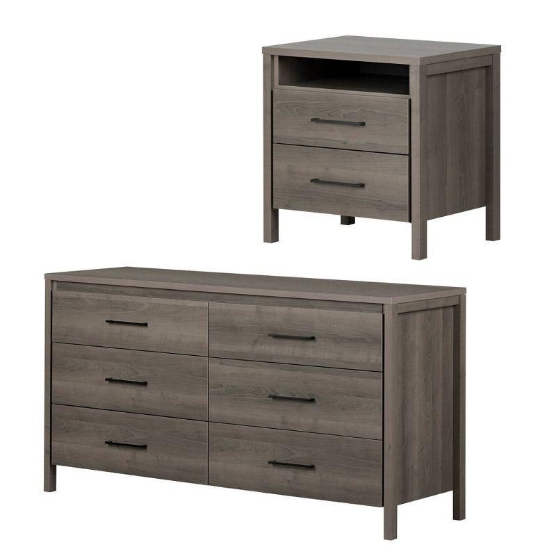 Gravity Double Dresser & Nightstand Set