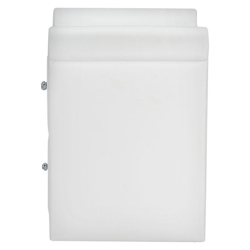 Victoria Matte Faux Leather Leather 2 Storage Drawers Nightstand Bedside Table - White - Baxton Studio