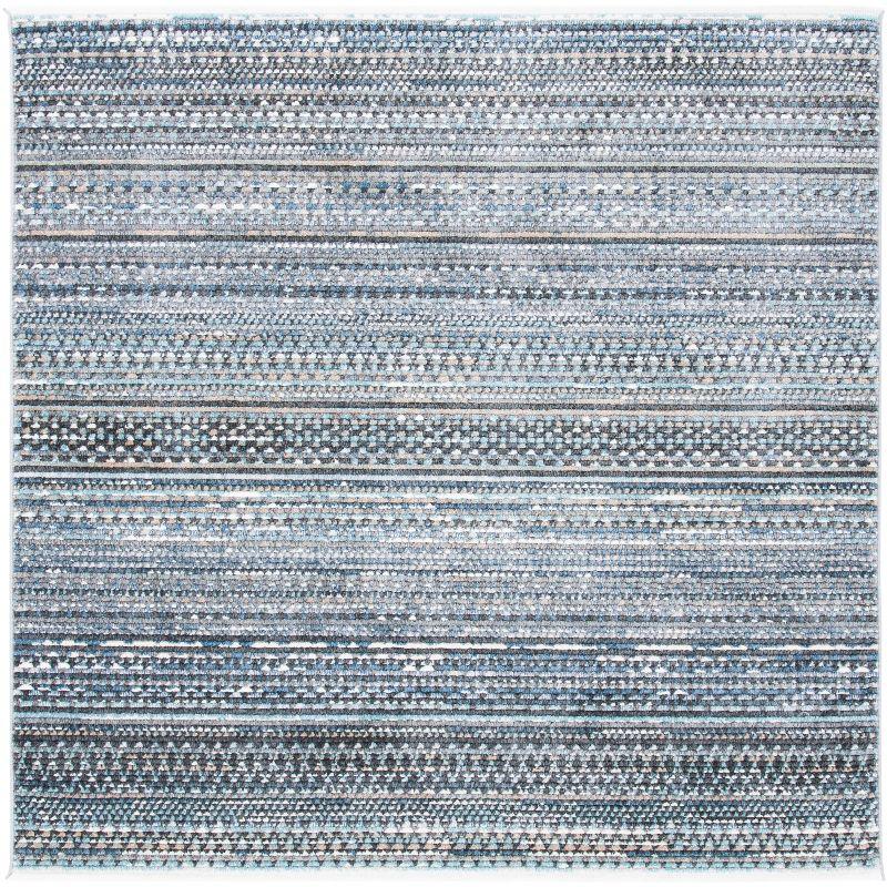 Sedona Dark Grey and Ivory 6' x 6' Square Synthetic Area Rug