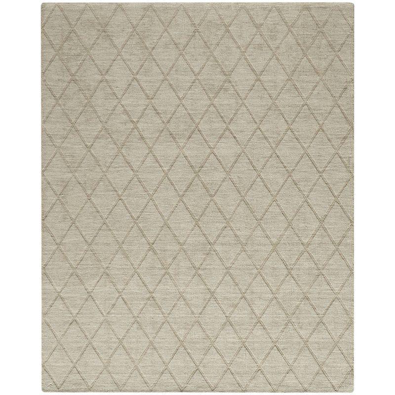 Nourison Wool Haven Sage Modern Wool Indoor Rug