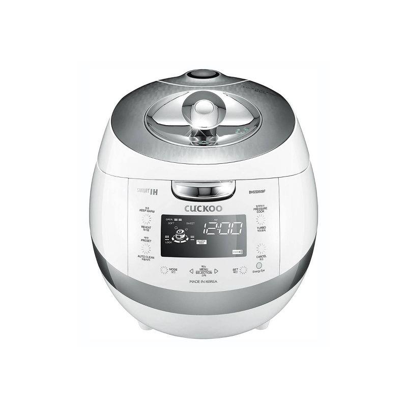 Cuckoo Electronics CUCKOO  6-Cup  Induction Heating Pressure Rice Cooker with Nonstick Inner Pot, 16 Menu Modes, Fuzzy Logic Tech, 3 Voice Guide, Auto Clean (White) CRP-BHSS0609F