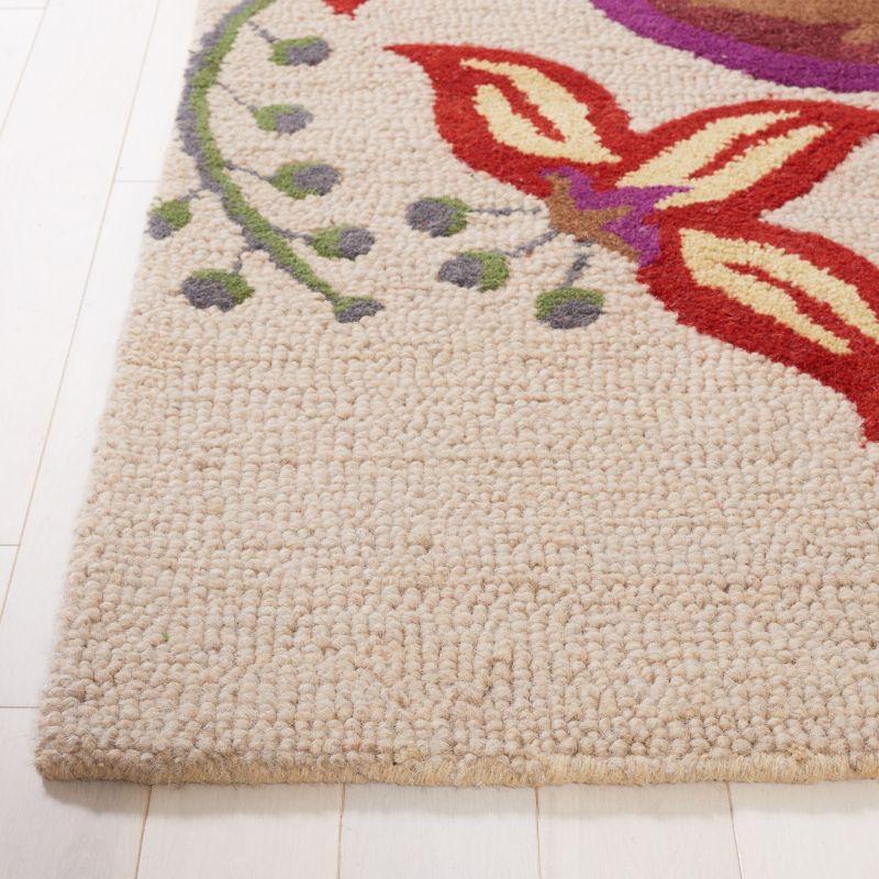 Blossom BLM680 Handmade Hooked Area Rug - Beige/Multi - 8' X 10' - Safavieh