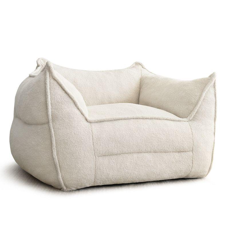 Boring Boucle Bean Bag Sofa,Upholstered Double Bean Bag Chair,Bean Bag Couch For Adults and Kids-The Pop Home