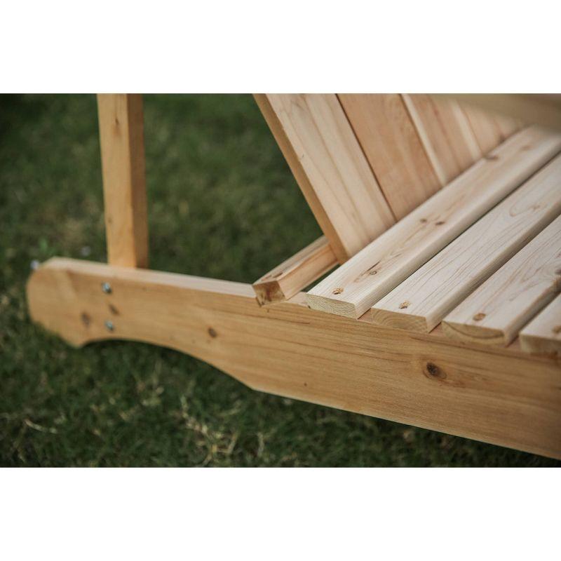 Adirondack Chair Wood - Patio Festival: Solid Fir, Outdoor Seating, Rustic Farmhouse Style, UV & Water-Resistant