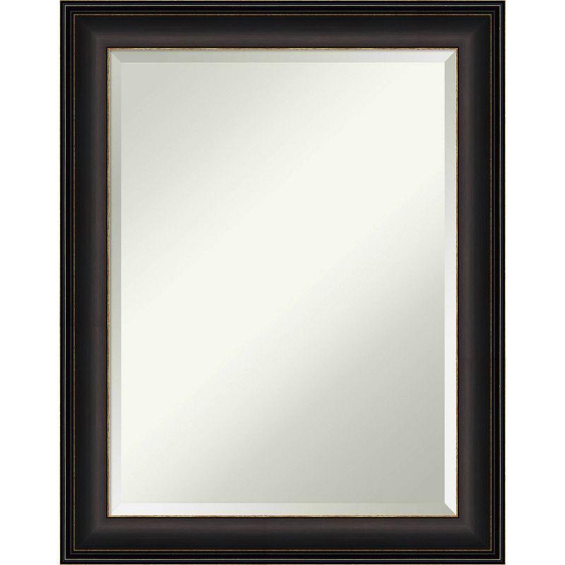 22" x 28" Trio Oil Rubbed Framed Bathroom Vanity Wall Mirror Bronze - Amanti Art: Modern Rectangle, Beveled Glass, Wall Mount