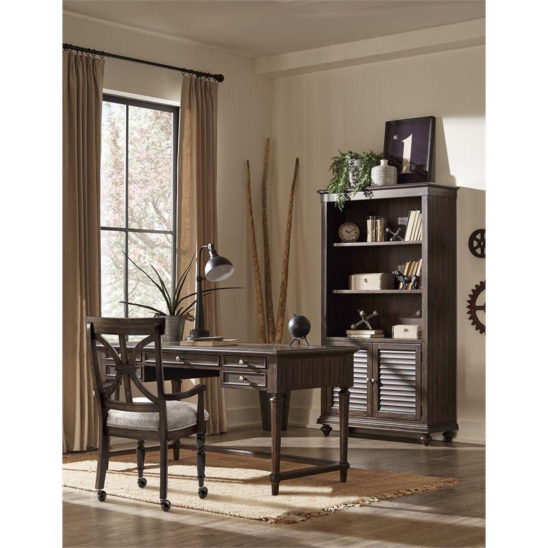 Lexicon Cardano Wood Writing Desk in Driftwood Charcoal