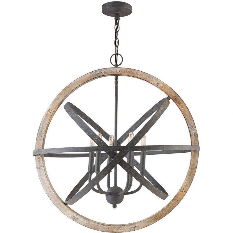 Capital Lighting Bluffton 6 - Light Pendant in  Iron/Wood