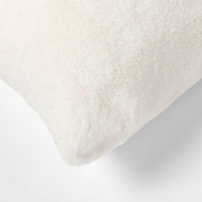 Faux Rabbit Fur Throw Pillow - Threshold™