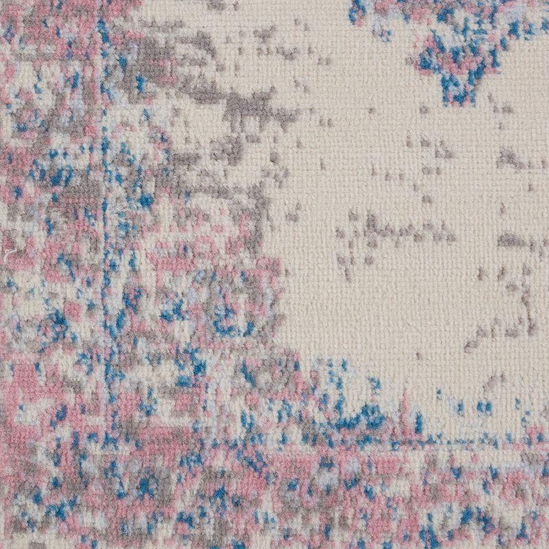 Nourison Grafix GRF14 Ivory/Pink Area Rug 2'3" x 7'6"