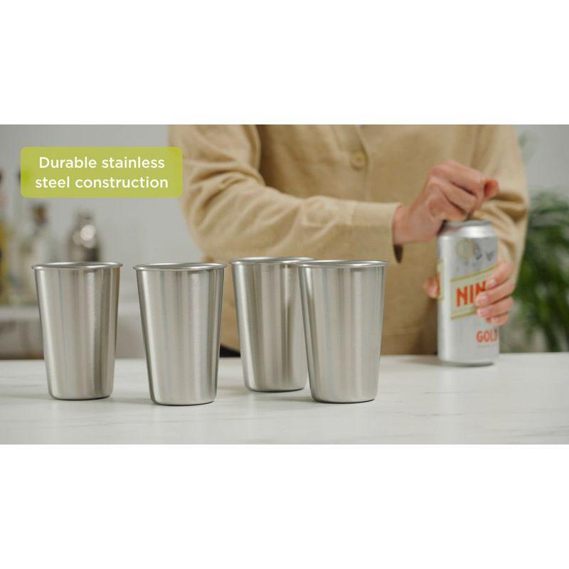 True Stainless Steel Pint Glasses