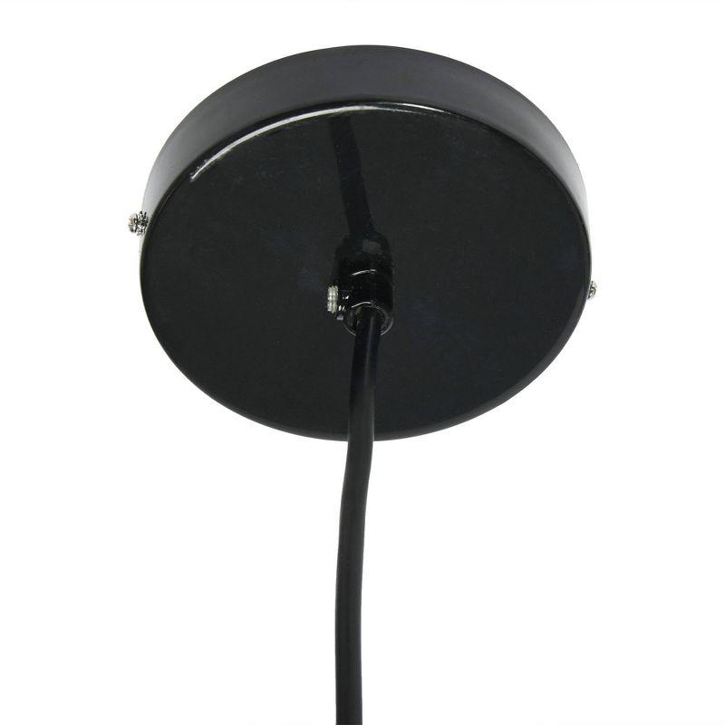 Storied Home 14"x13" Capiz Honeycomb Globe Pendant Light Capiz White Seashells Black: Artisan Crafted, ETL & UL Listed
