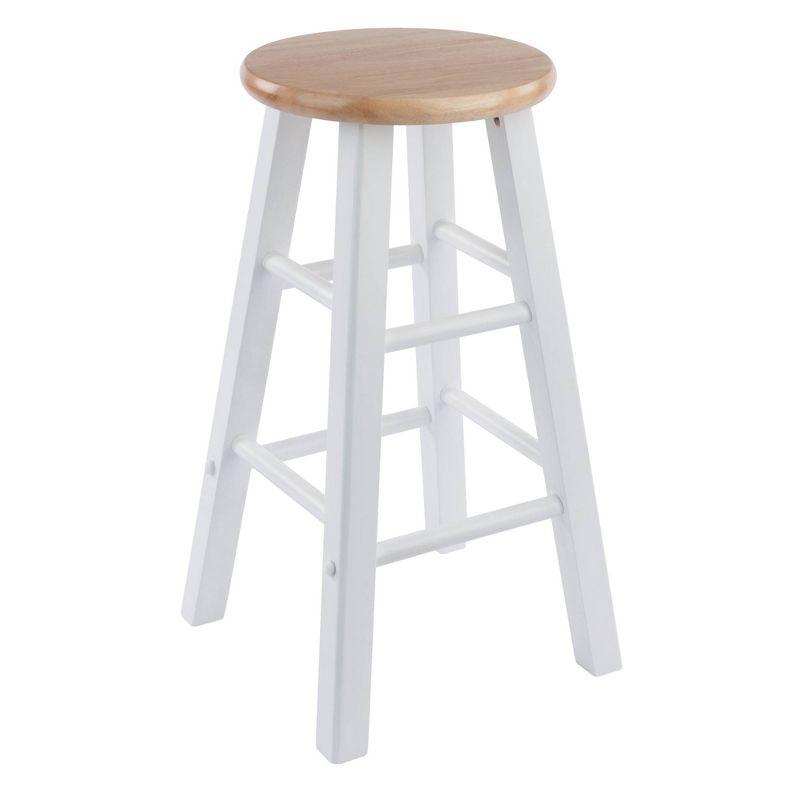 Winsome Wood Element 24" Adjustable Backless Counter Stool, Natural & White