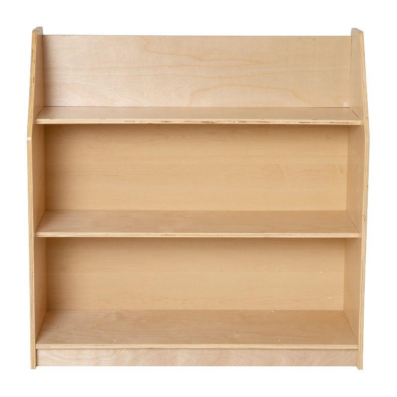 Blair Kid Friendly Wooden Bookshelf with 3 Display Shelves