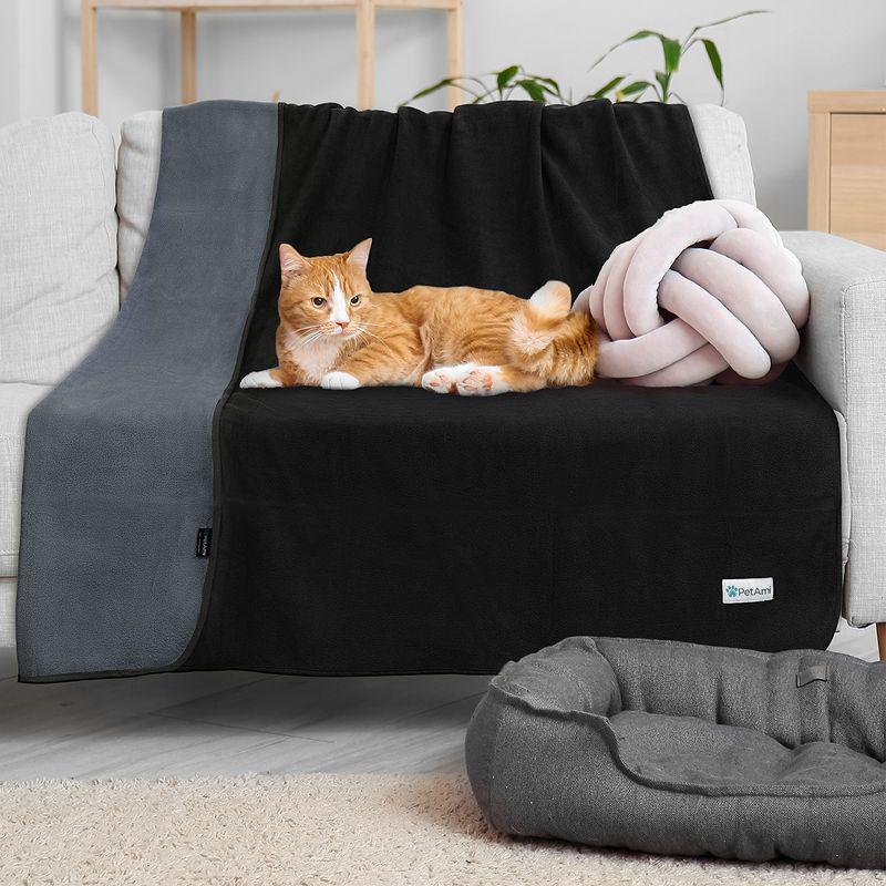 PetAmi Waterproof Dog Blanket, Pet Cat Puppy Couch Cover Protection, Fleece Washable Reversible Soft Plush Throw