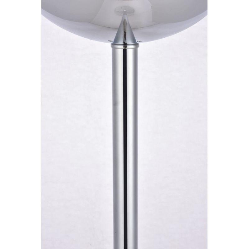 Elegant Lighting Eclipse 1 Light Chrome Floor Lamp With Frosted White Glass