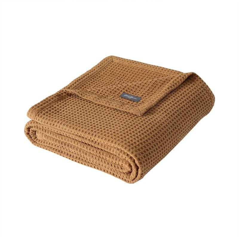 King Brown Organic Cotton Knitted Reversible Blanket