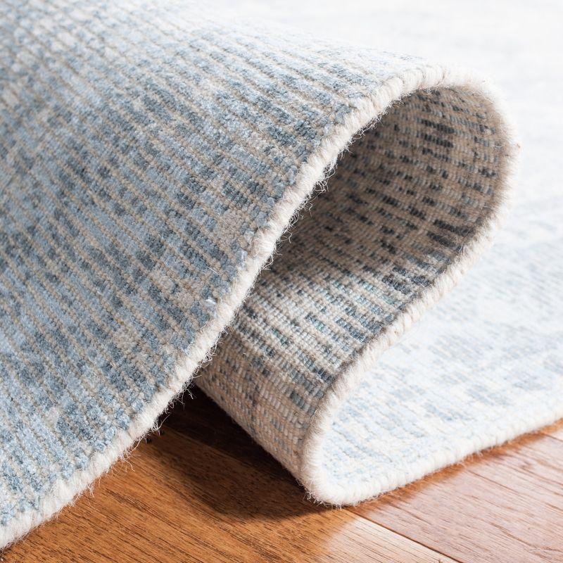 Restoration Vintage RVT708 Hand Loomed Indoor Area Rug - 6'x6' - Grey/Light Blue - Safavieh