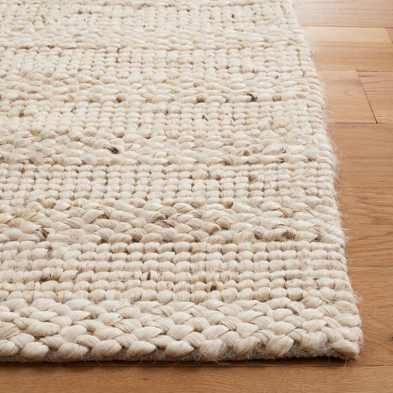 Handmade Braided Bleach Cotton Rectangular Area Rug - 3' x 5'