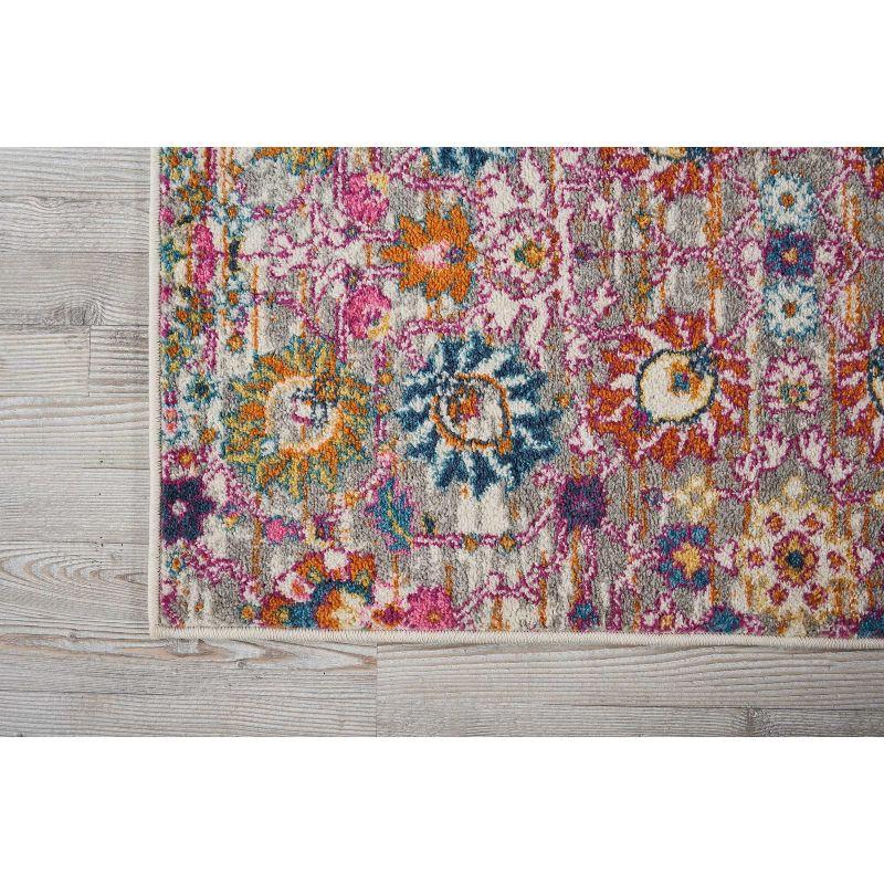 Nourison Passion Bohemian Indoor Rug Silver 2'2" x 7'6"