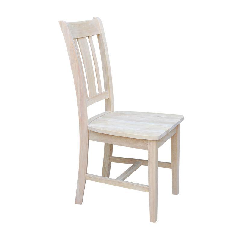 Set of 2 San Remo Splatback Chairs Wood - International Concepts: Solid Parawood, Unupholstered