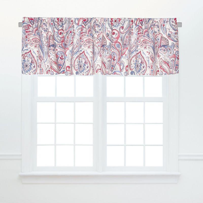 Claiborne Multicolored Cotton Paisley Valance Set