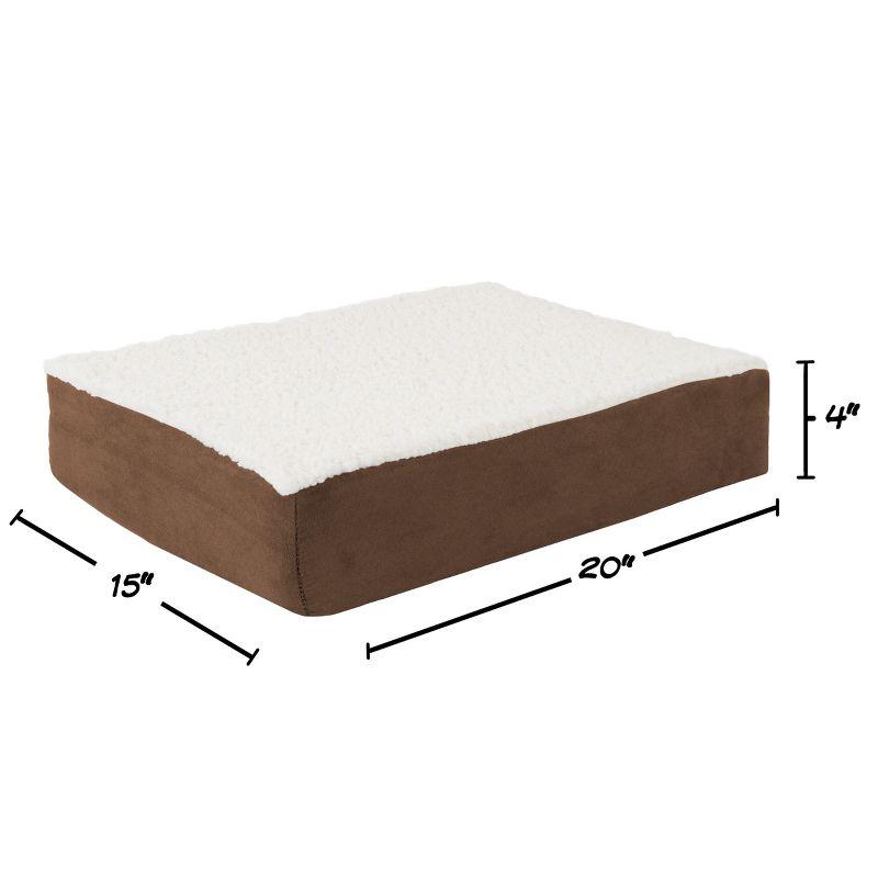 Pet Adobe Orthopedic -Top Memory Foam Pet Bed With Removable Cover - Brown