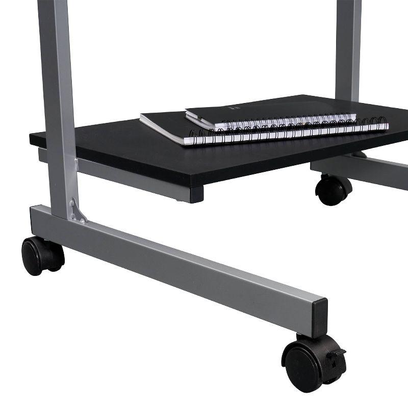 Techni Mobili Solid Wood Top Metal Base Standing Desk