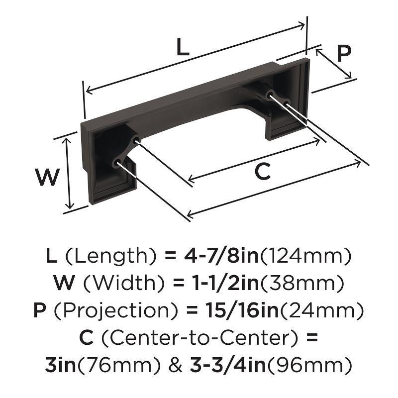 Appoint 3" Center To Center Cup/Bin Pull