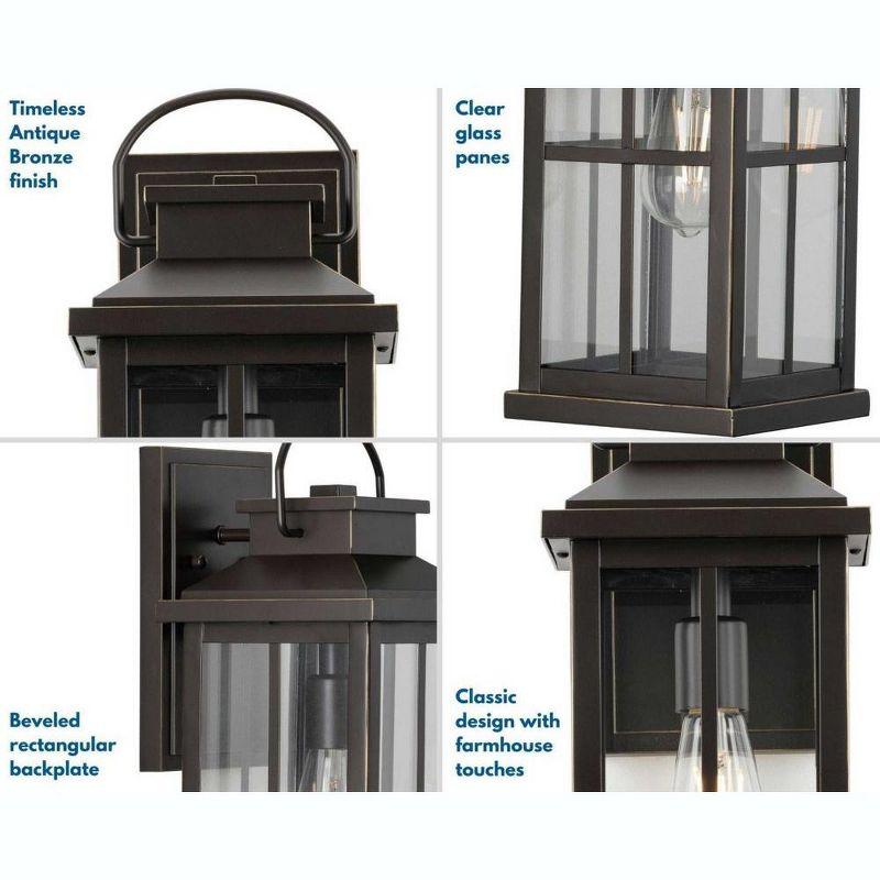 Progress Lighting Williamston 1-Light Antique Pewter Outdoor Wall Lantern with Clear Glass