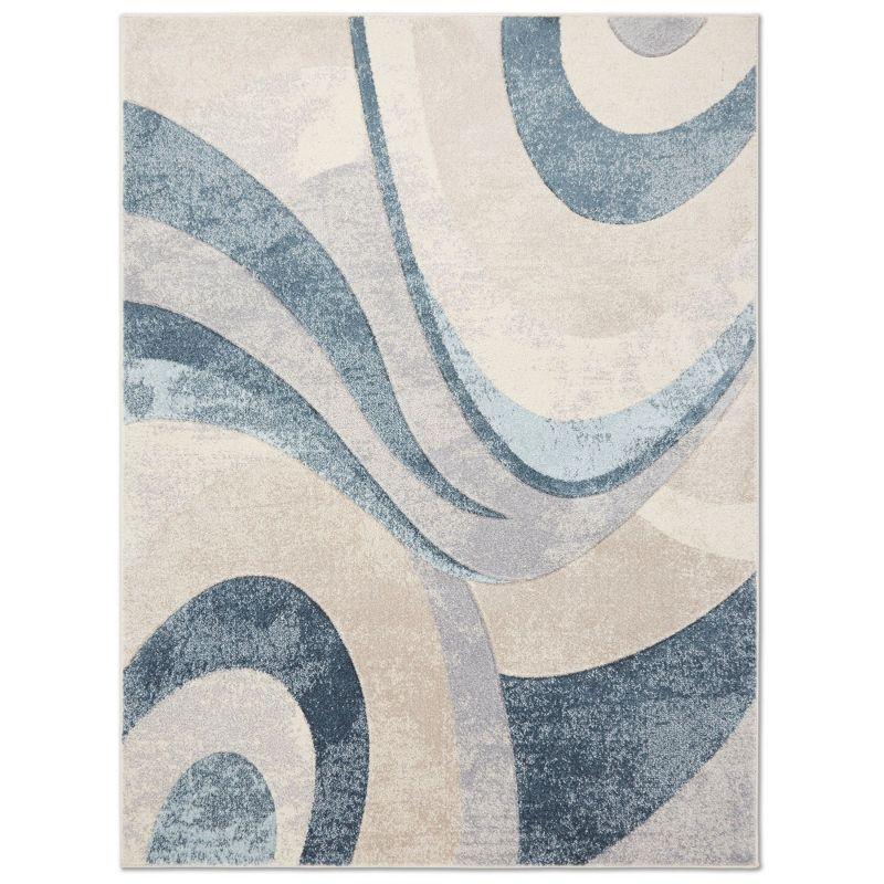 Home Dynamix Slade Contemporary Abstract Area Rug, Blue/Grey, 9'2"x12'5"