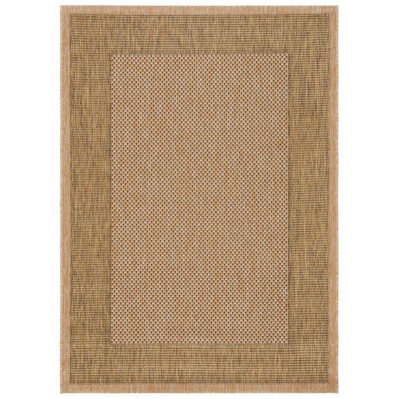 Courtyard CY7987 Power Loomed Indoor/Outdoor Area Rug - Natural/Gold - 4'x5'7" - Safavieh.