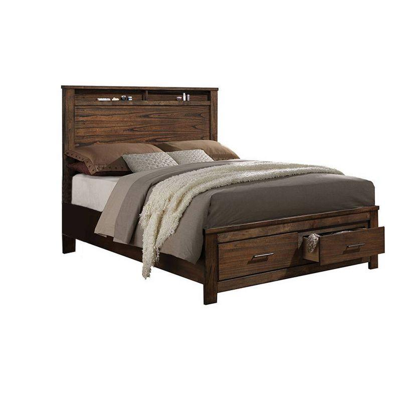 85" Queen Bed Merrilee Bed Oak Finish - Acme Furniture