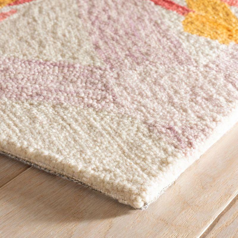 Dash and Albert Rugs Lily Pad Pink Hand Micro Hooked Wool Rug