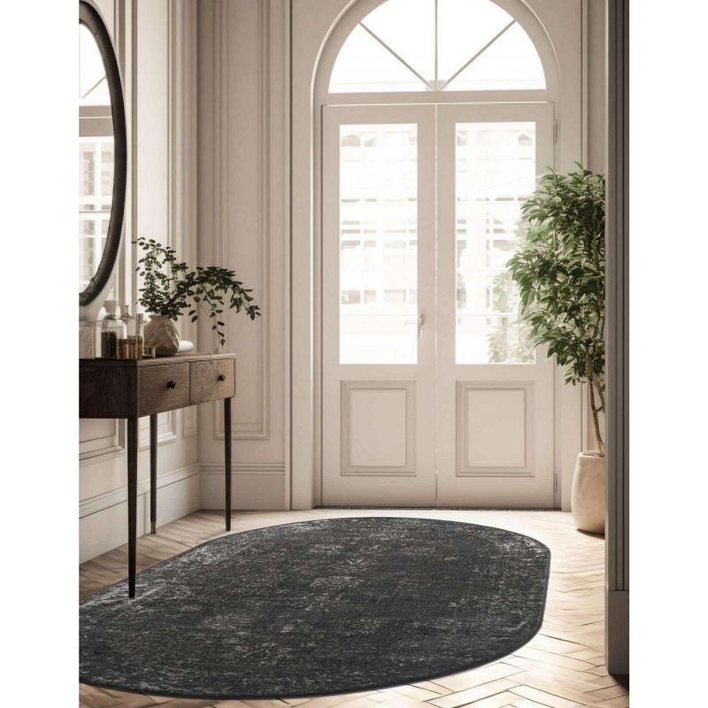 Unique Loom 3' 3 x 5' 3 Sofia Casino Dark Gray Area Rug