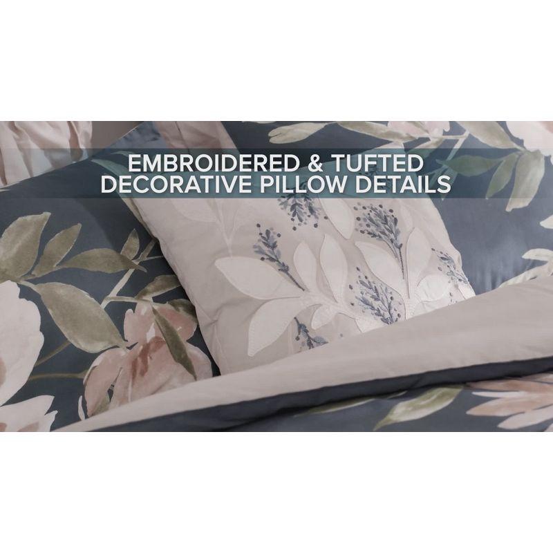 Blush Floral Cotton 8-Piece King Comforter Set