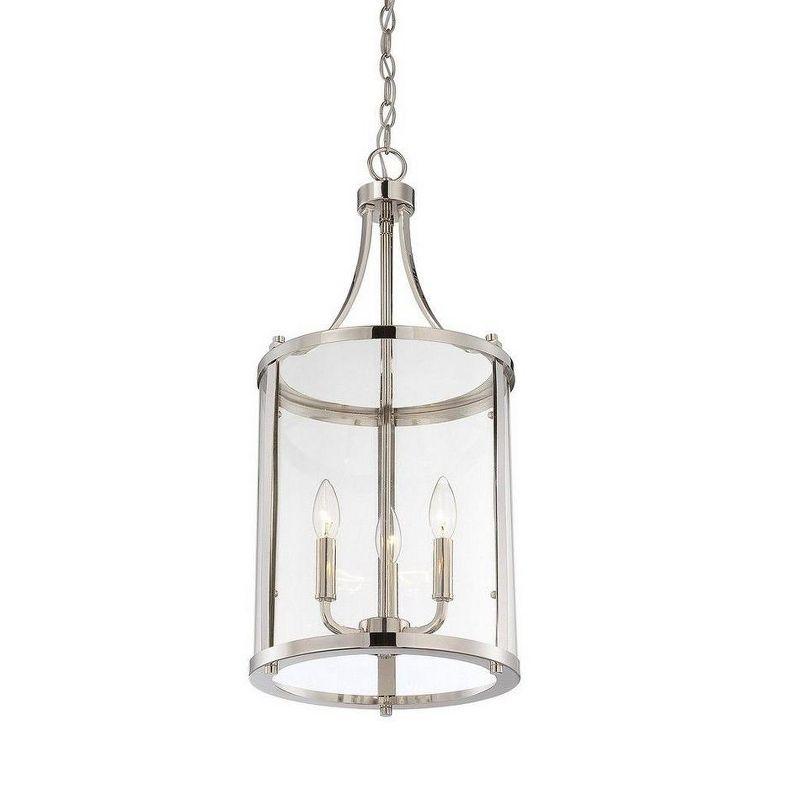 Savoy House Penrose 3 - Light Chandelier in  Satin Nickel