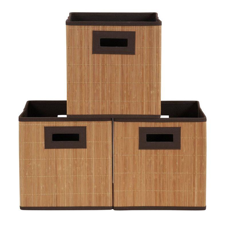 Household Essentials Bamboo Bin (Set of 3)