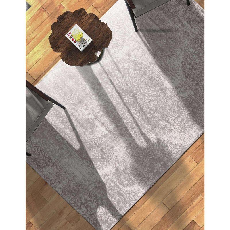 Unique Loom 3' 3 x 5' 3 Rectangle Sofia Light Gray Area Rug
