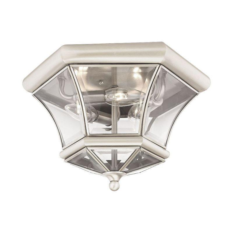 Livex Lighting Monterey/Georgetown 3 - Light Flush Mount in  Brushed Nickel