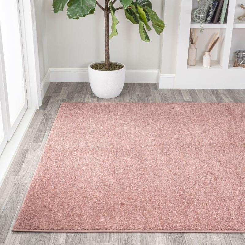 8'x10' Haze Solid Low-Pile, Pink - JONATHAN Y