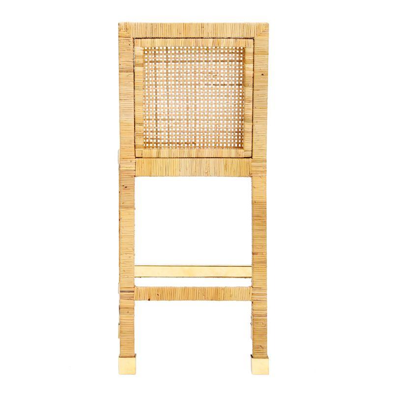 Amara Natural Rattan Veneer Counter Stool