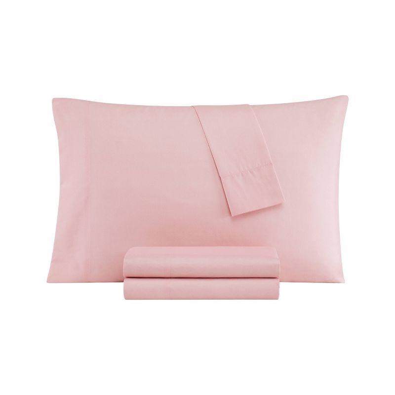 King Pink and Blue Geometric Microfiber Bed in a Bag Set