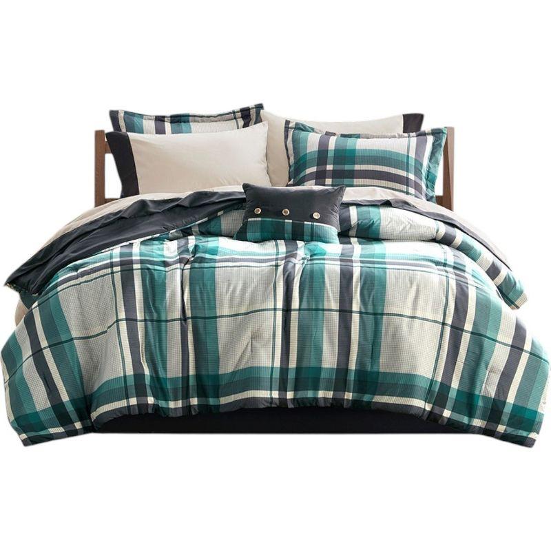 Intelligent Design Robbie Plaid Comforter Set with Bed Sheets