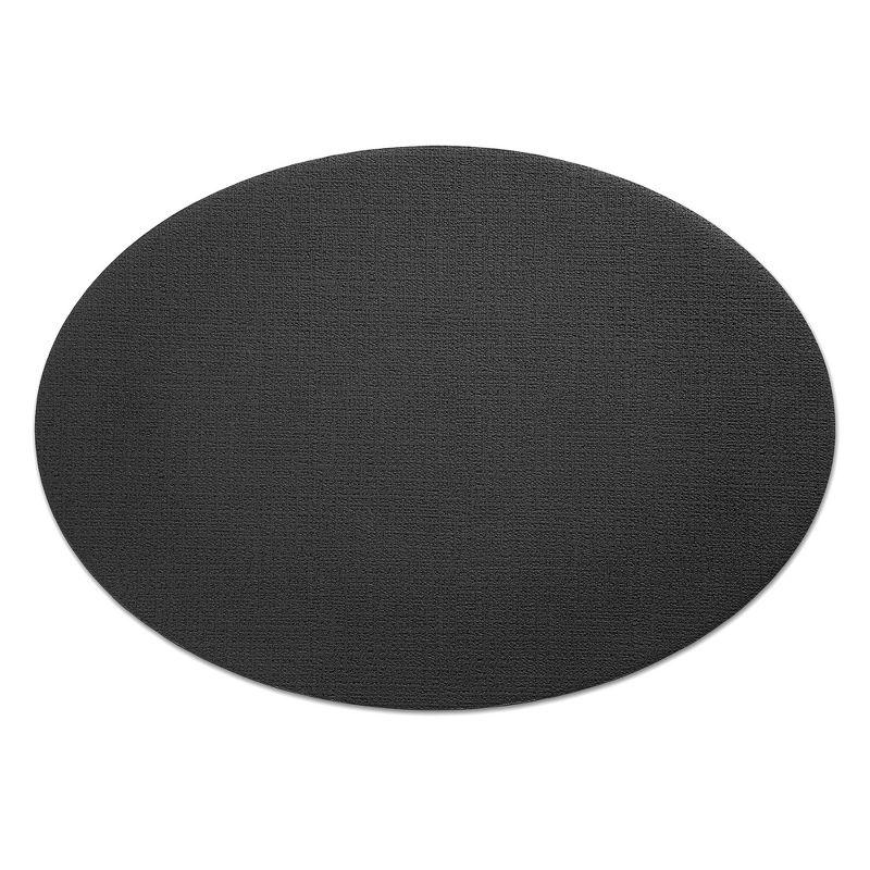 Manufacture Rock Oval Faux Leather Reversible Placemat (Set of 4)