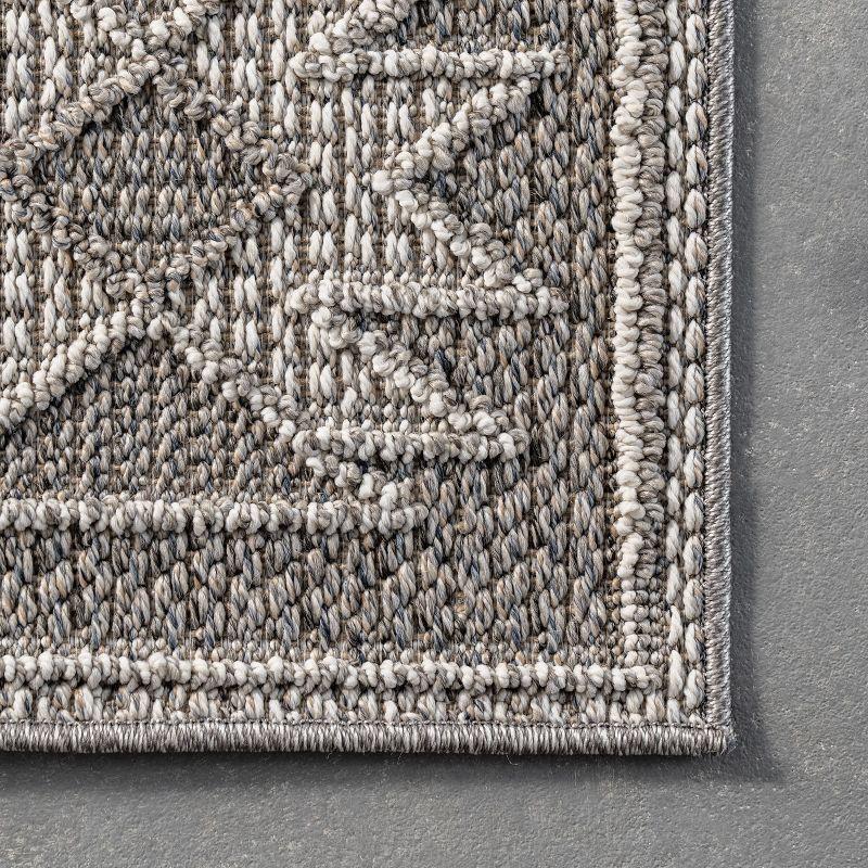 Nuloom Theresa Textured Southwestern Indoor Area Rug - Grey 5x7