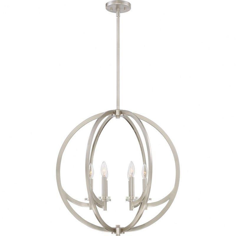 Orion 24" Brushed Nickel Glass Globe Pendant Light