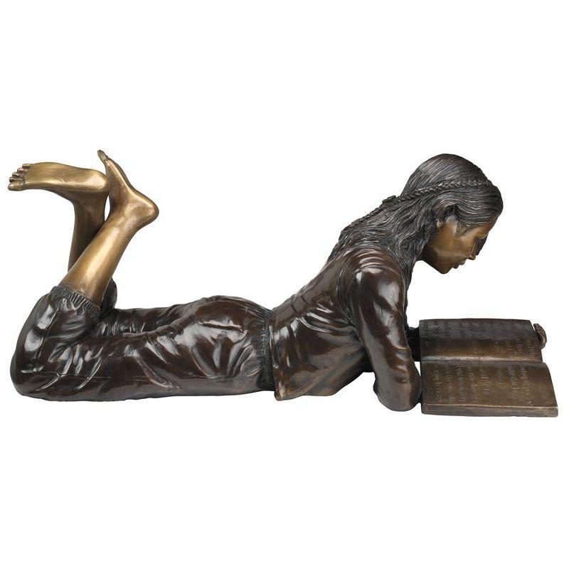 Young Scholar Reading Girl Garden Statue