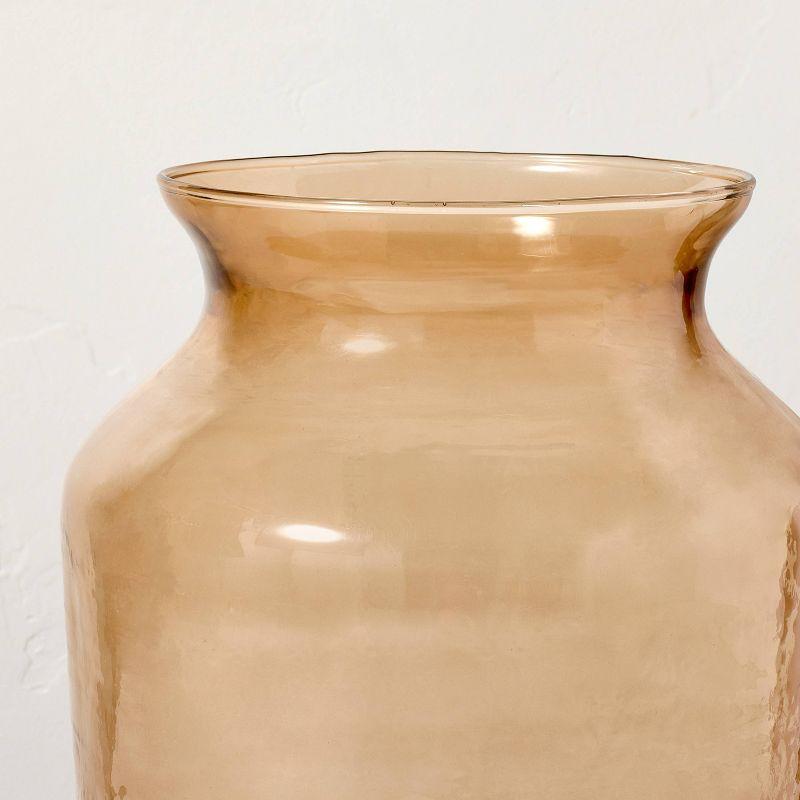 14" Tan Glass Decorative Flower Vase - Hearth & Hand™ with Magnolia