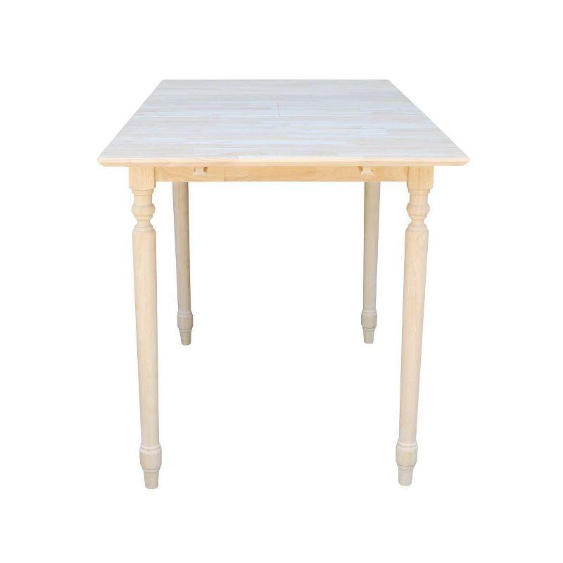 Counter Height Extendable Dining Table with Butterfly and Shaker Styled Legs - International Concepts